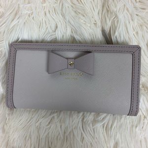 Kate Spade wallet with bow Gold hardware